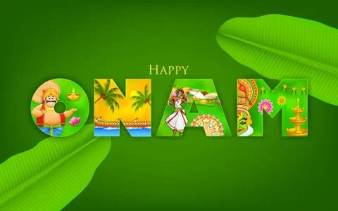Onam Background Stock Illustration