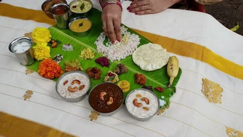 Onam festival Kerala India Stock Footage