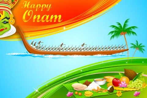 Onam Wallpaper Stock Illustration