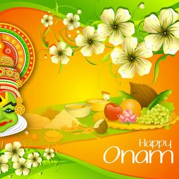 Onam Wallpaper Stock Illustration