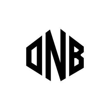 ONB letter logo design with polygon shape. ONB polygon and cube shape logo .. Stock Illustration