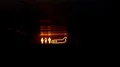 Onboard airplane night flight illuminated WC sign 4k or 4k+ Resolution