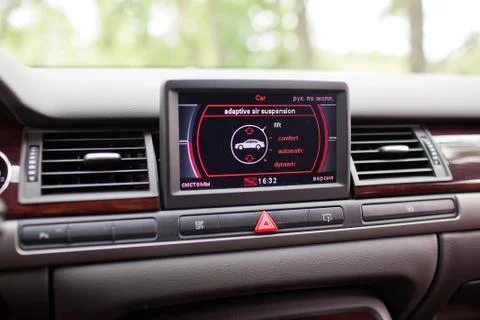 Onboard computer Audi A8 Stock Photos