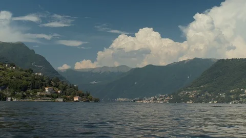Onboard ferry view of Lake Como, Lake Como, Lombardy, Italian Lakes, Italy, Stock Footage 112434273