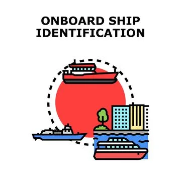 Onboard ship identification system vector concept Stock Illustration