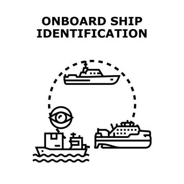 Onboard ship identification system vector concept Stock Illustration