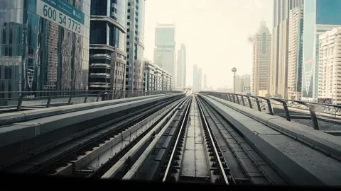 Onboard view of the Dubai Metro 库存影片 132077855