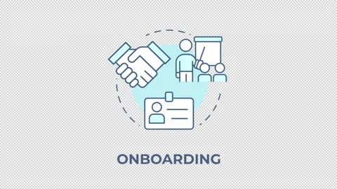 Onboarding blue concept icon animation Stock Footage 337935752