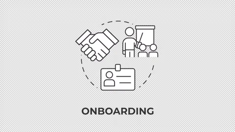 Onboarding line concept icon animation Stock Footage 337774186