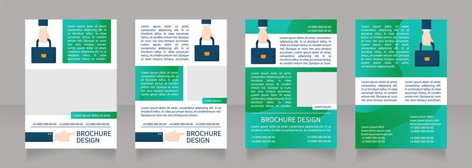Onboarding process guide blank brochure layout design Stock Illustration