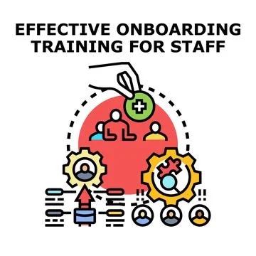 Onboarding training process for new staff development Stock Illustration