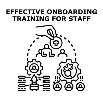 Onboarding training process for new staff development Stock Illustration
