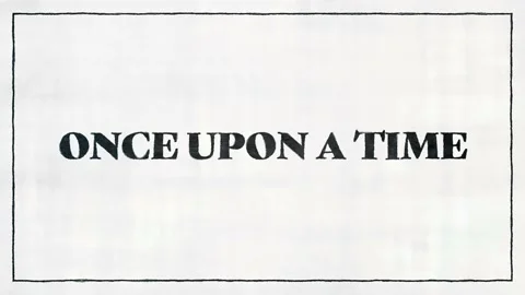 ONCE UPON A TIME Black Font On White Paper Stock Footage 229997166