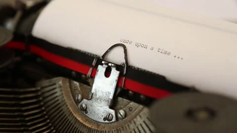 Once Upon a Time - Typed On Vintage Typewriter Stock Footage 338028110