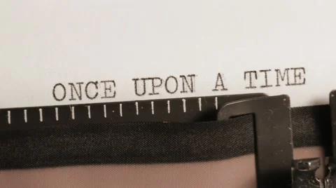 ONCE UPON A TIME. Typewriter. Introduction to the script.  Stock Footage 10823171