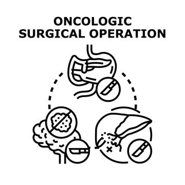 Oncologic surgical operation concept vector illustration Stock Illustration