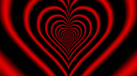 Oncoming concentric nested red blurred hearts Stock Footage 59778899
