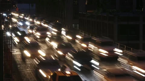 Oncoming Traffic Time Lapse Stock Footage 41669784