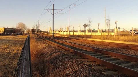 Oncoming Train Video stock 10743138