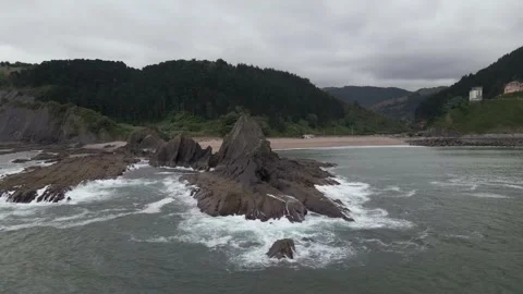 Ondarrua flysch Video stock 198144069