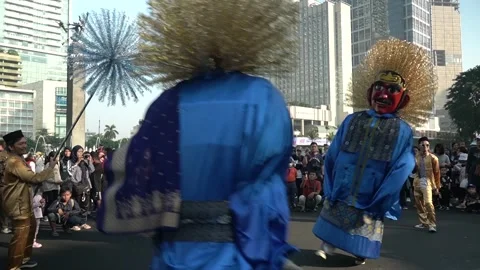 Ondel-Ondel Stock Footage 243469833