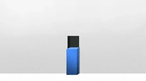 One 3D square bar Chart, Increase economic graph (included alpha) Video stock 62682111