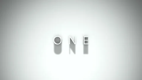 One 3D title animation with shadows on a white background Stock-Footage 296003732
