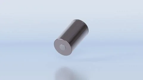 One 4680 format cylindrical lithium traction battery for accumulator module.. Illustrazione stock