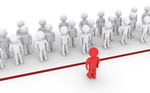 One is against many Stock Illustration