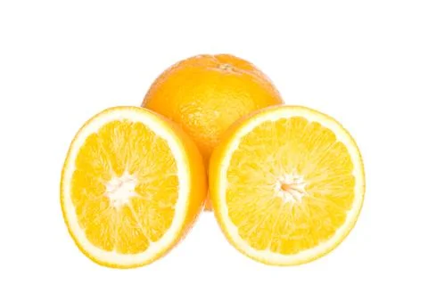 One and half oranges Stock Photos