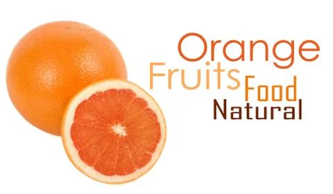 One and half oranges Stock Photos