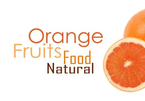 One and half oranges Stock Photos