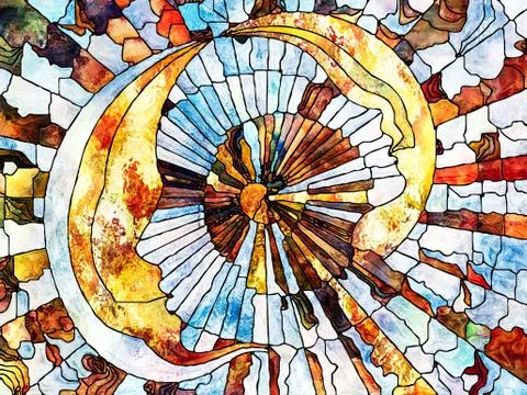 One and Many Stockillustratie