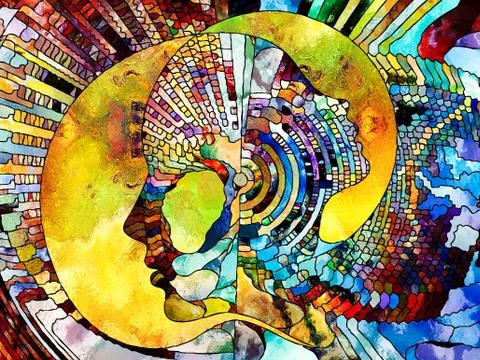 One and Many Illustrazione stock