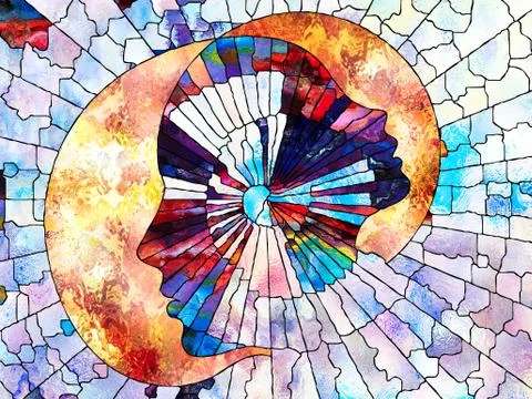 One and Many Stockillustratie