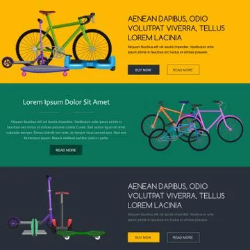 One and two wheeled mobility electric vehicle vector illustration, Eco alte.. Stock Illustration