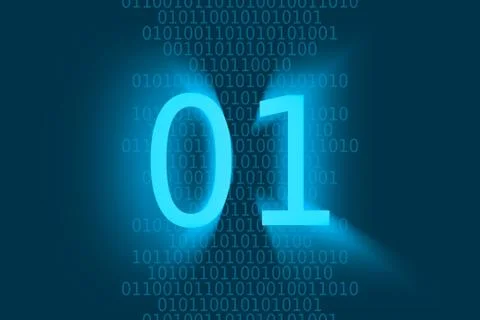 One and Zero Binary Codes in Computer Language 库存照片