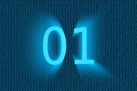 One and Zero Binary Codes in Computer Language Foto stock