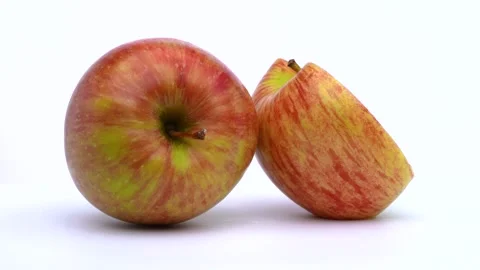 One apple and a half apple Stock Footage 315266931