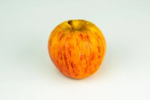 One apple in closeup on a white background Stock Photos