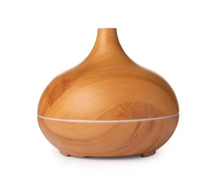 One aroma oil diffuser isolated on white Foto stock