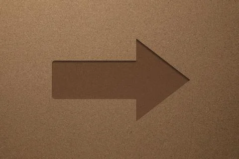 One arrow on in cork surface. Pointer Stock Photos