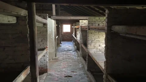 One of the barracks in Auschwitz-Birkena... | Stock Video | Pond5