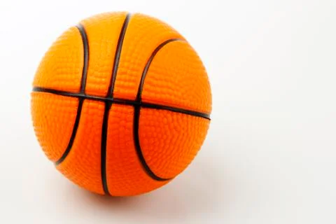 One basketball on plain background Stock Photos