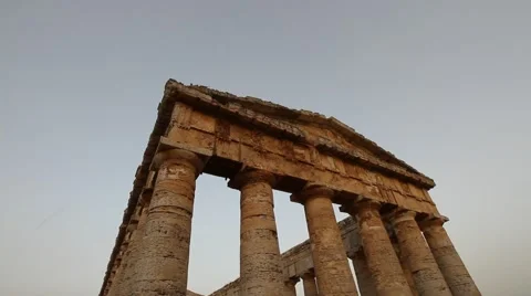 One of the best kept Doric Temples in the world is in Sicily Stock Footage 61003420