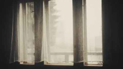 One big bright window close up only Stock Footage 80072171