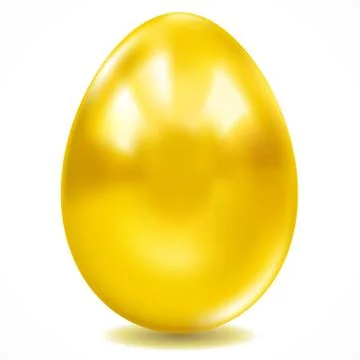 One big golden easter egg. vector image. Stock Illustration