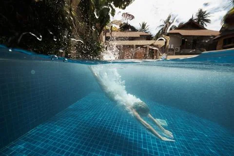 One big splash! Stock Photos