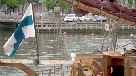 One of the big vessel boats docking Stock Footage 64259930