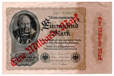 One billion mark note Stock Photos